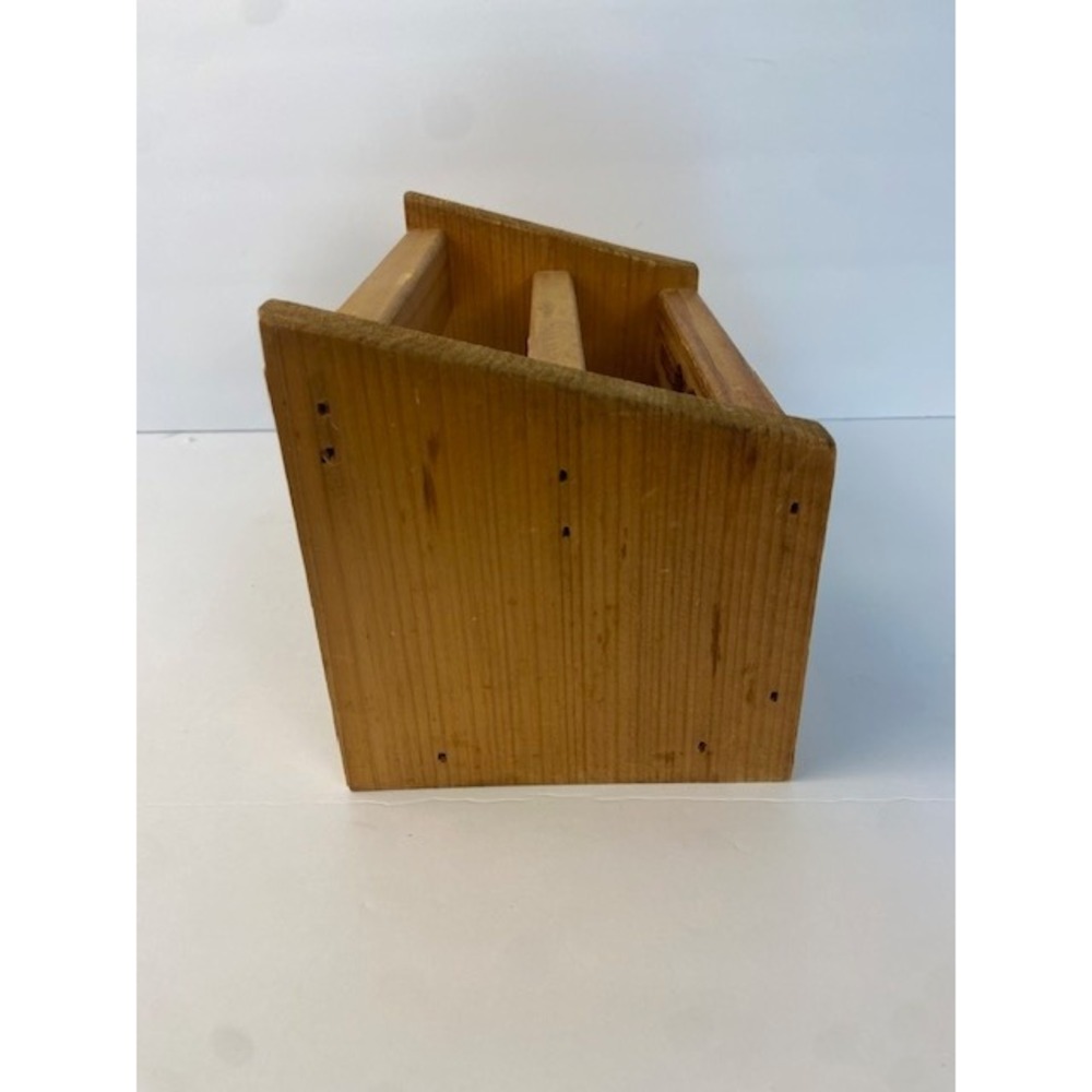 Vintage Rustic Wooden Desk Organizer Heart Cutout Mail Caddy Farmhouse Decor - Picture 5 of 11